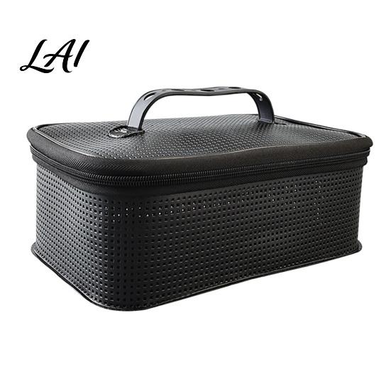Fishing Accessory Storage Organizer Gear Rinse Box with Carry Handle Zipper Hard Bait Quick Drainage Container Case Portable Tackle Case