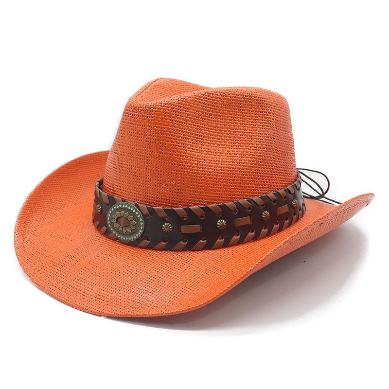 Men's and Women's Fashion Big-brimmed Top Hat Plus Hard-top Denim Straw Hat Sunshade Beach Hat
