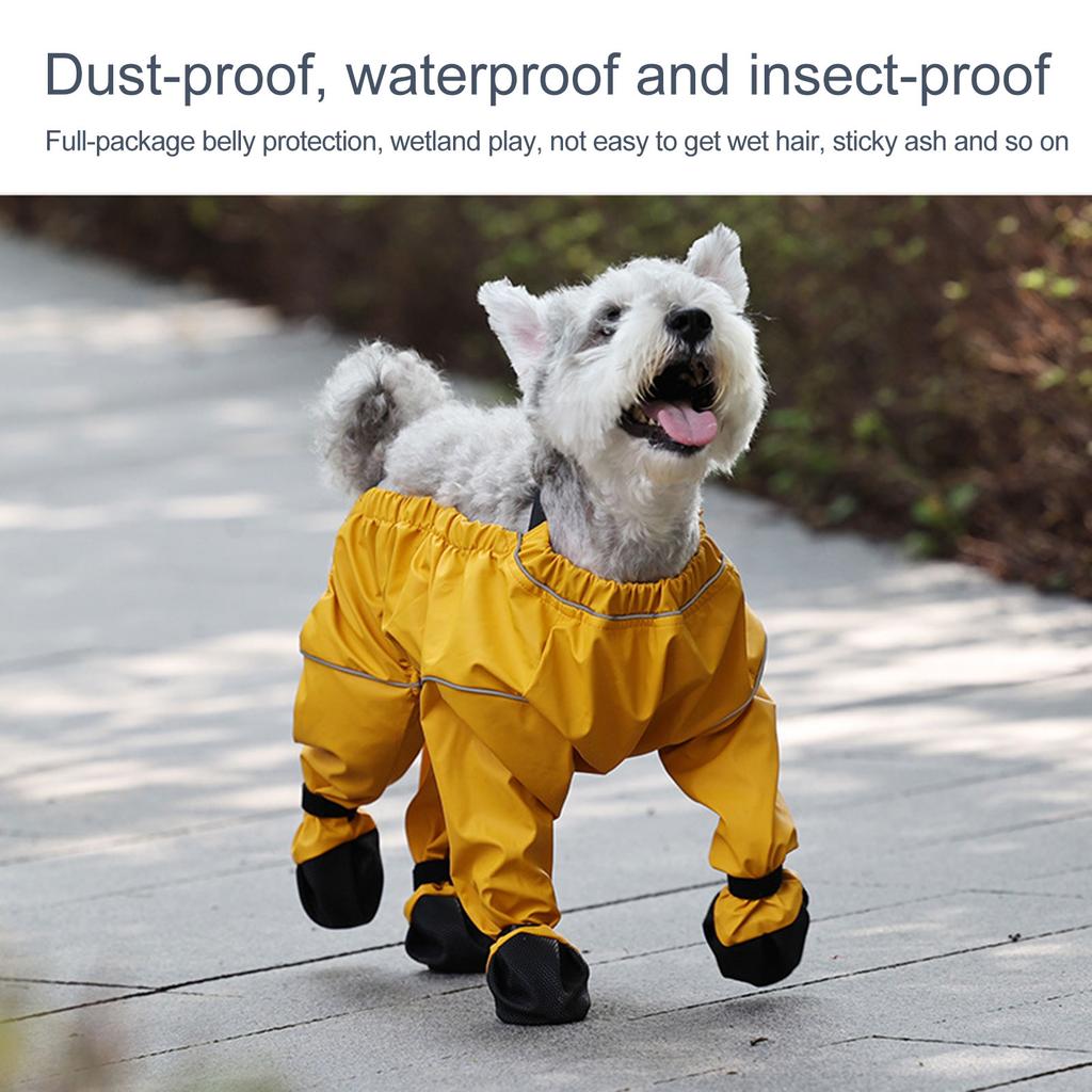 Comfortable Pet Trousers with Nonslip Foot Protectors Breathable Waterproof Dirt Prevent Pet Pants for Home and Travel