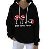 Christmas Hoodies For Women Funny Cute Printed Holiday Sweatshirt Winter Oversized Pullover Tops
