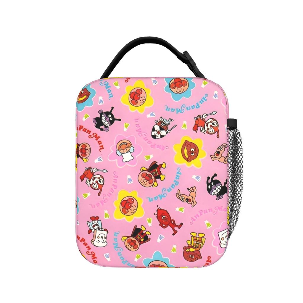 A-Anpanmans Insulated Lunch Bag High Capacity Baikinman Dokinchan Horaman Melon Girl Reusable Thermal Bag Tote Lunch Box