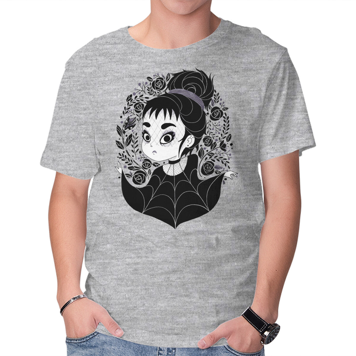 Unisex Crew Neck T-Shirt Gothic Cutie Graphic Short Sleeve Casual Tee XXXXL