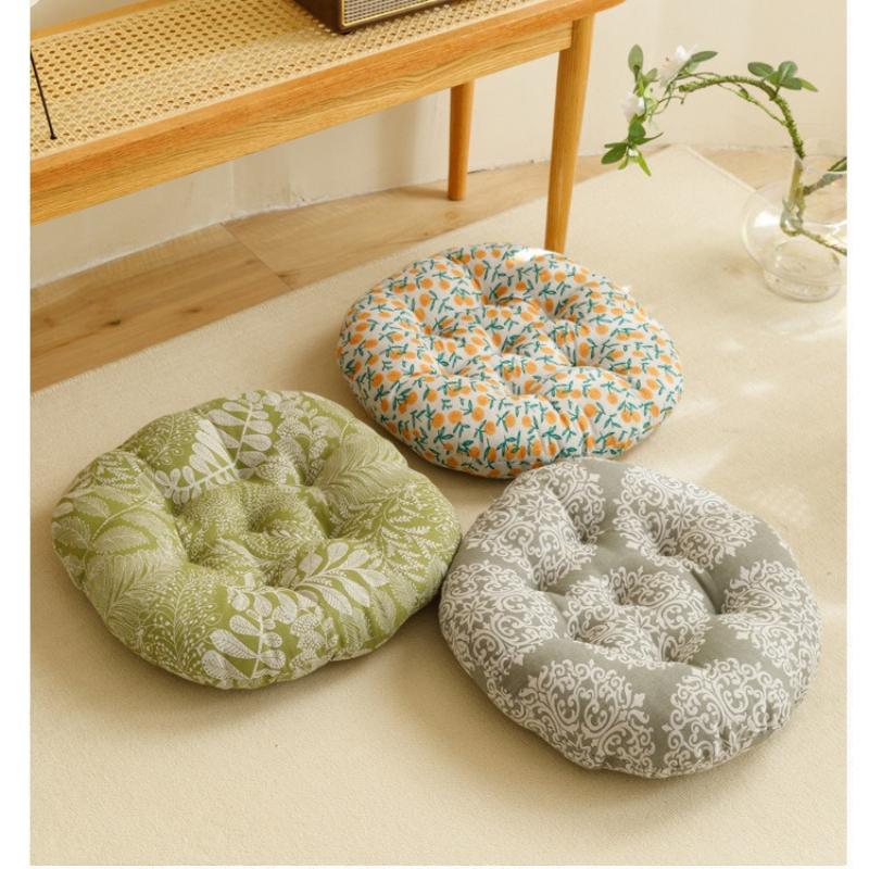 Ethnic Style Thick Cushion Plump Filling Circular Floor Seat Pads Tatami Yoga Meditation Mat Living Room Study Room Bedroom Yoga Studio Universal