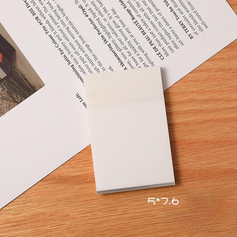 50 Sheets Colorful Waterproof PET Transparent Memo Sticky Note Paper Daily To Do It Check List Paperlaria School Stationery