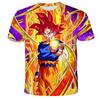 2024 Letní tričko pro kluky Dragon Ball Z 3D potisk Goku Pánská Harajuku móda Krátký rukáv Ležérní top