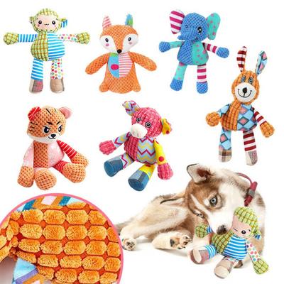 Plush Squeaky Stuffed Chew Toy Cute Animal Dog Dog Toy Soft Plush Fox Elephant Toy Keep
