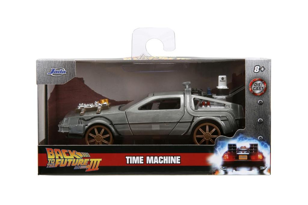 Kyosho Jada Toys Hollywood Rides Back To the Future Series Scale Back To the Future III Time Machine Train Wheels JADA34786 1/32 (DeLorean) (Finished