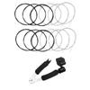 Schwarze Nylon Klassische Gitarrensaiten 2 Vollständige Sätze und 3-in-1 Gitarrensaitenaufwickler Gitarrensaitenaufwickler Gitarrensaitenschneider Saitenabzieher