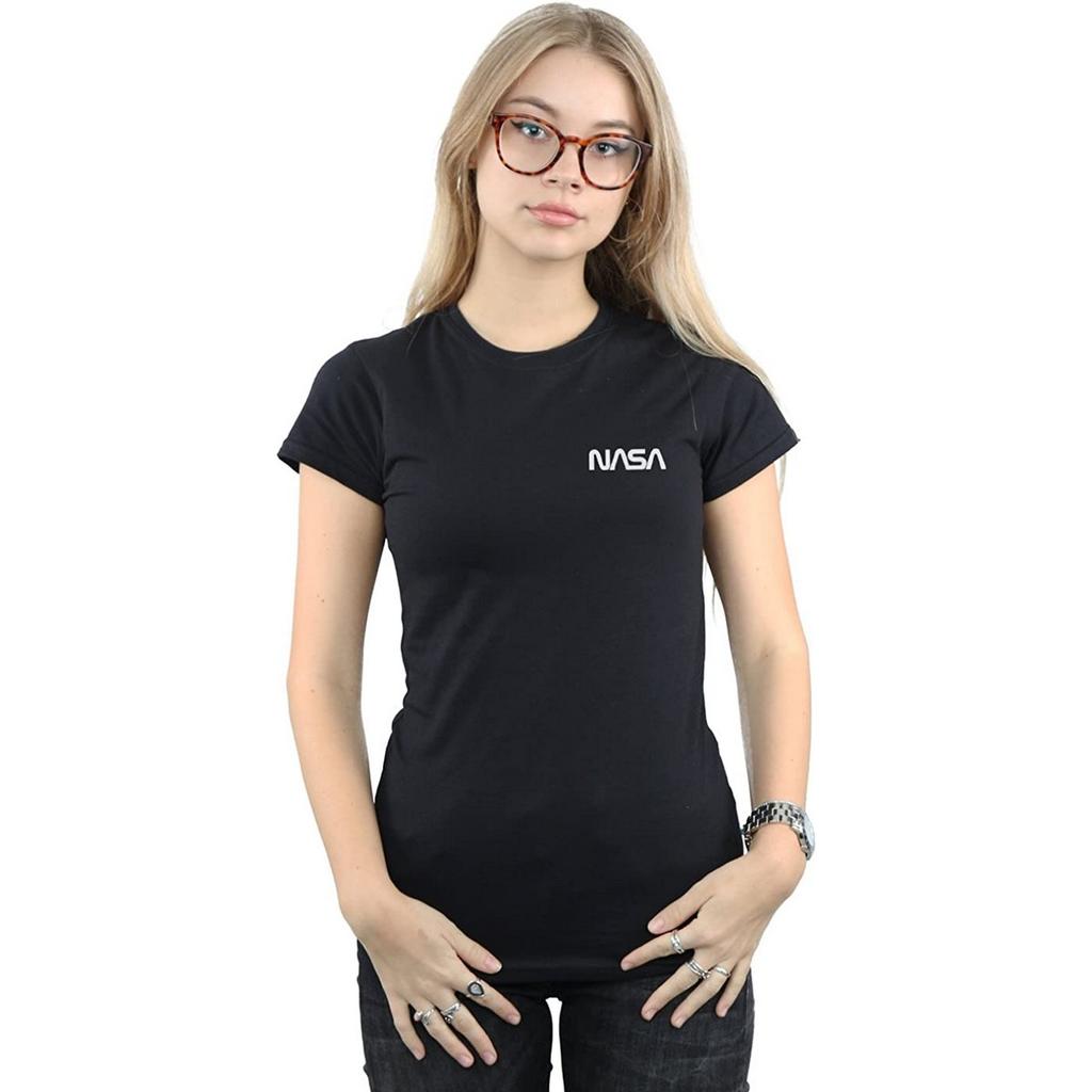 NASA Modernes Baumwoll-T-Shirt mit Logo für Damen
