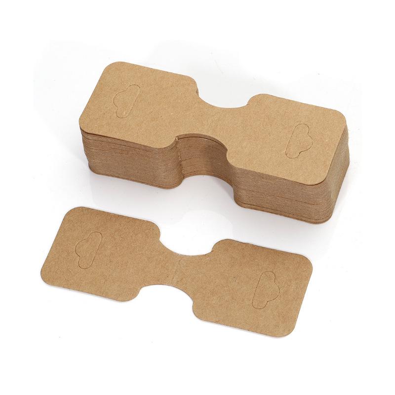 Kraft Paper Jewelry Card for Earrings and Necklaces - 2.5x3.5cm