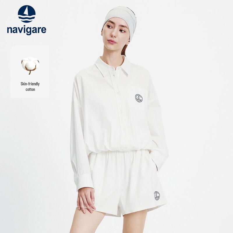 Navigare Women s Loose Long Sleeve Short Sport Shirt M