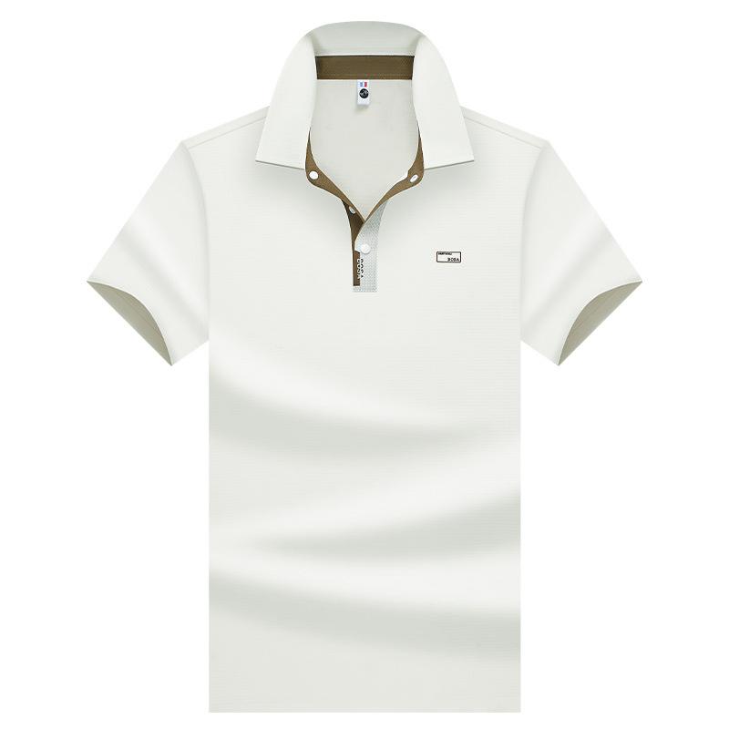 Short-sleeved POLO shirt, men's pure cotton breathable T-shirt, business casual lapel top