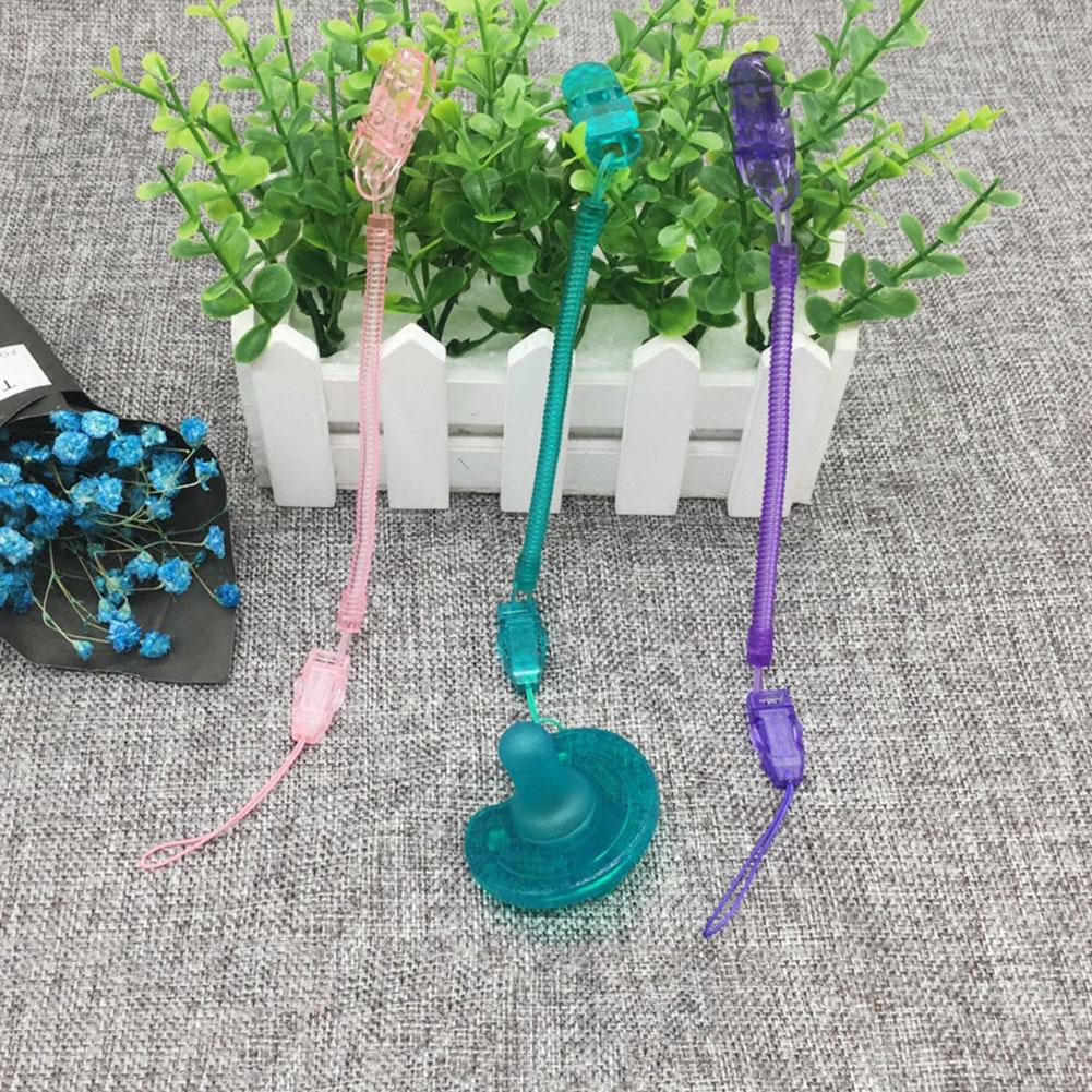 Infant Baby Dummy Pacifier Teether Soother Spring Nipple Clip Chain Strap Holder for Toddler Kids