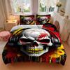 3pcs Headphones of Death Pattern Bedding Three-Piece Set (1 Cover + 2 Pillowcases, No Fillings), This Printed Bedding Set Is