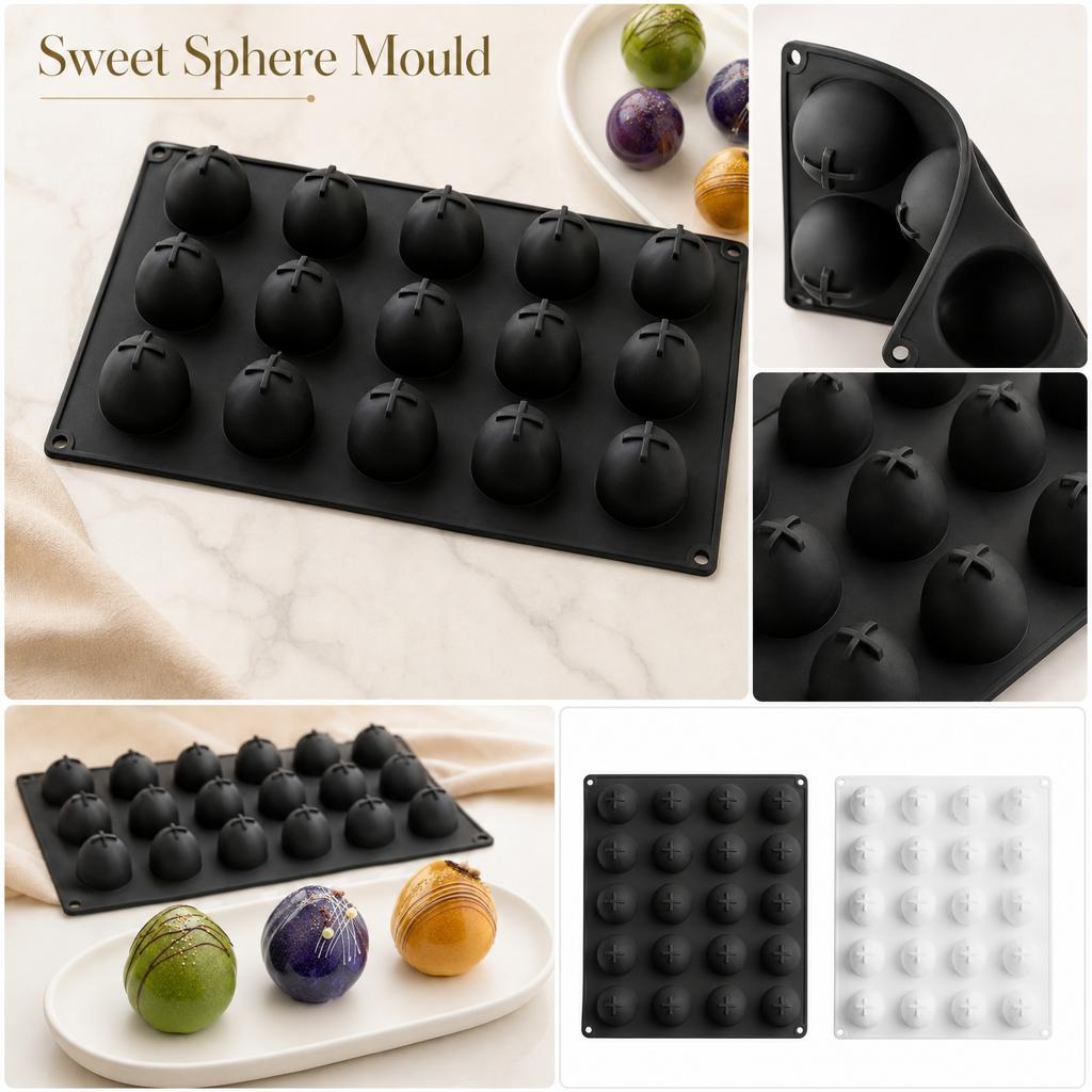 15 Cavity Round Silicone Mold for DIY French Mousse Dessert Food Grade Chocolate Pudding Baking Mold Flexible Non Stick Silicone Tray