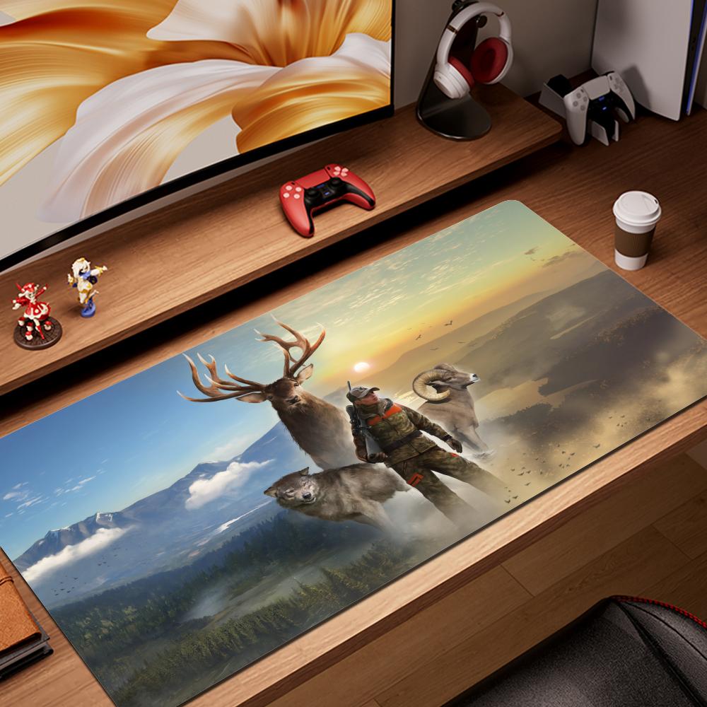 Mouse Pad Non-Slip Rubber Edge Locking Mousepads Game Play Mats Action Game The Hunter Call of the Wild for Notebook PC Computer