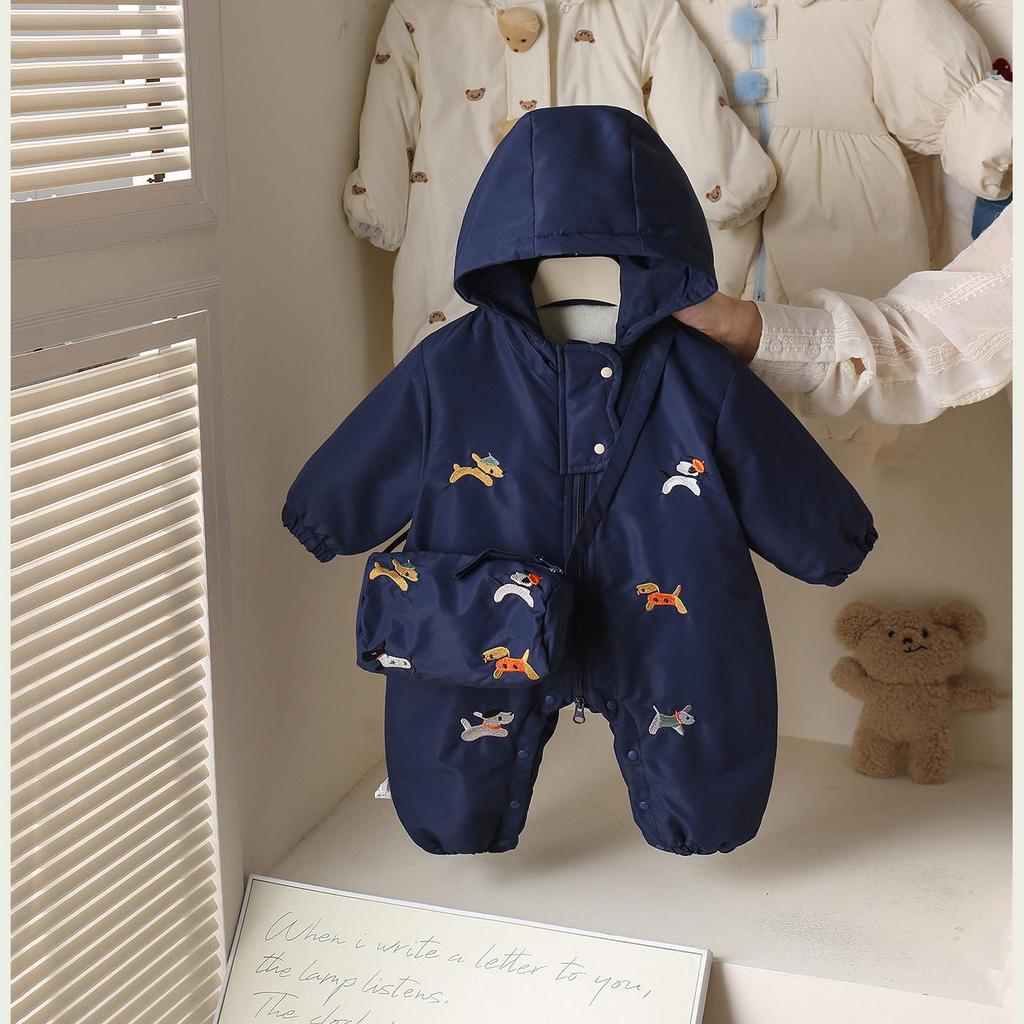 Autumn & Winter Baby Jumpsuit Windbreaker: Infant & Toddler One-Piece Outerwear Coat Romper