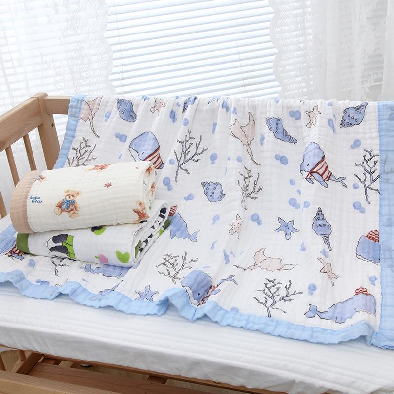 Soft Cartoon Baby Bath Towel: Pure Cotton, Skin-Friendly, All-Season, Universal Fit