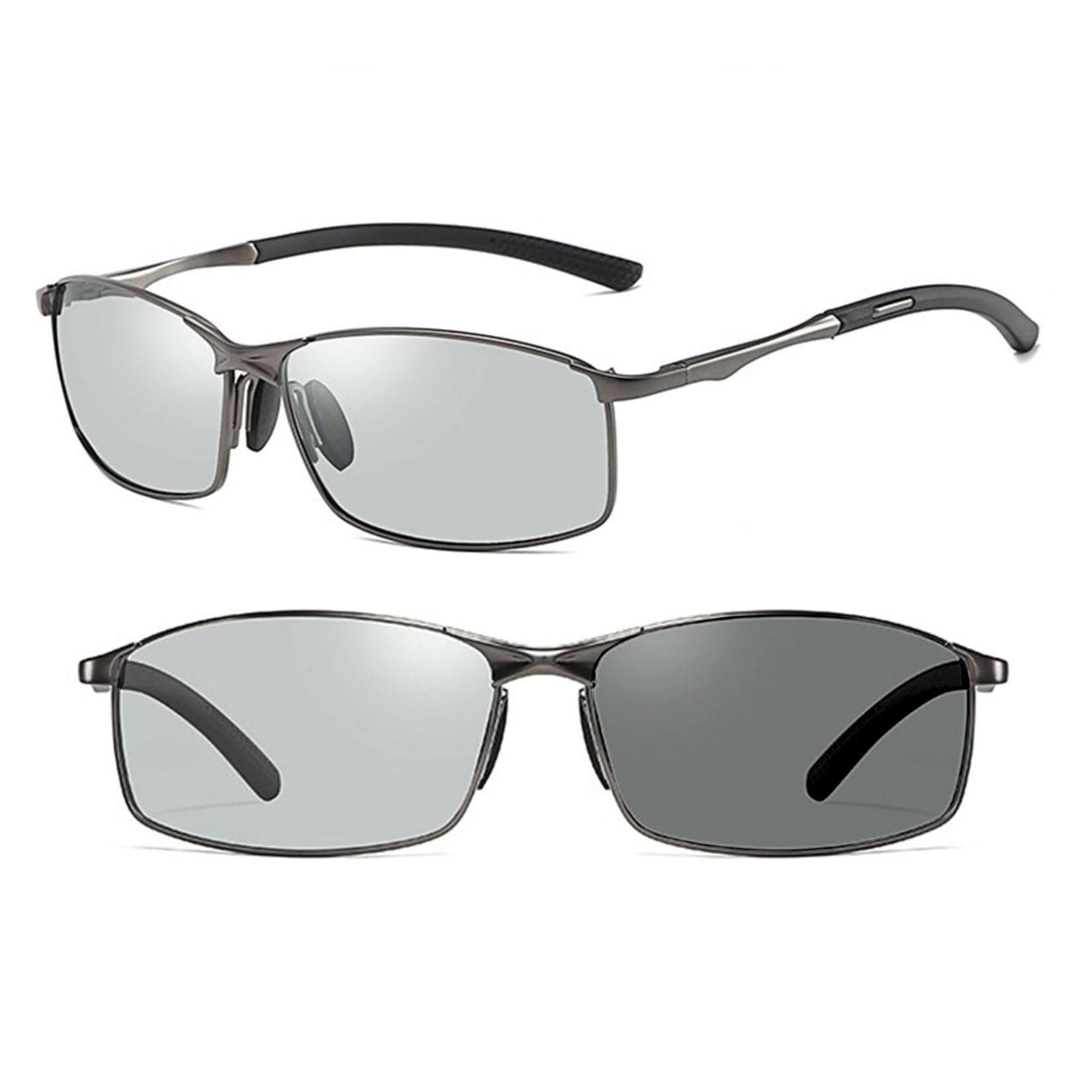 

Polarized Discoloration Sunglasses for UV400 Polarized Discoloration 2 [REONAS] + Men, Driving, Fishing, Cut, (Gunmetallic)