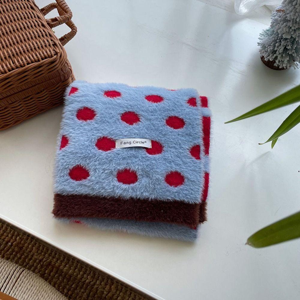 Double-Sided Color-Block Scarf Soft Plush Long Scarf Fashionable Luxury Wraps Shawl  Autumn Winter