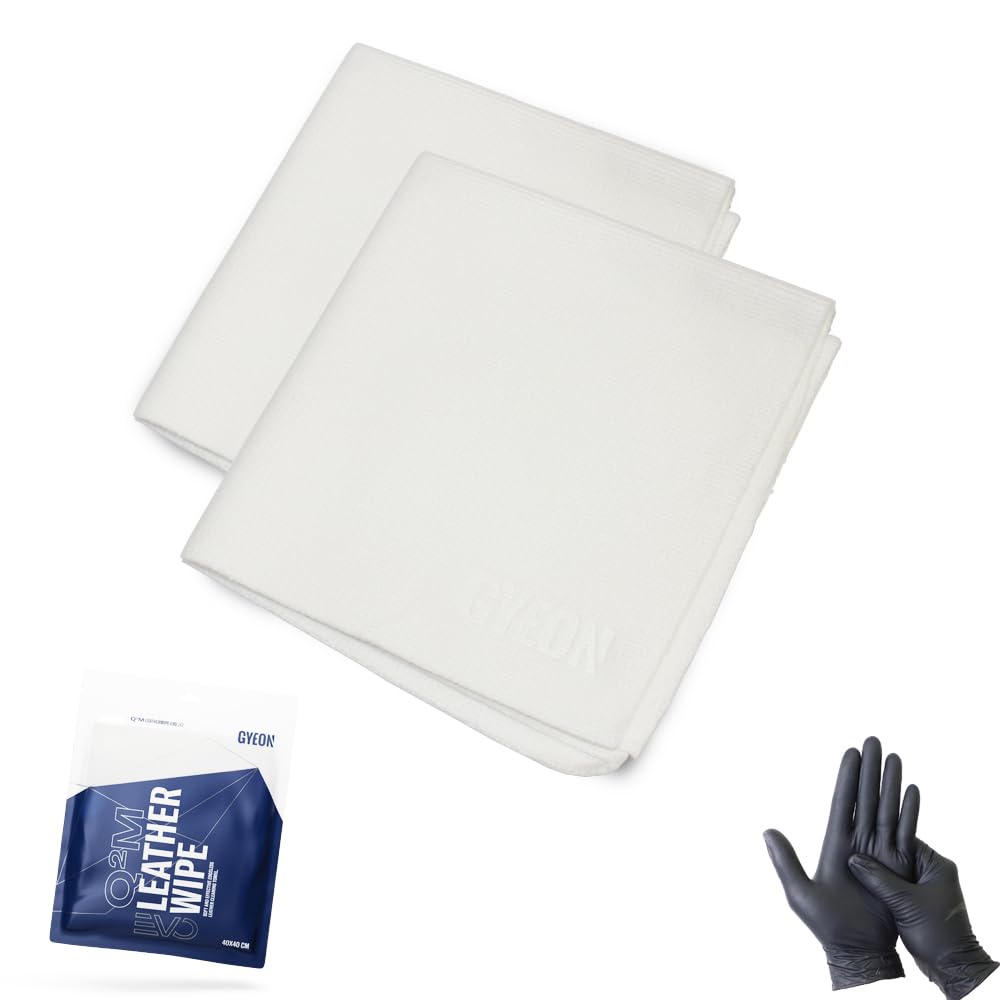 

GYEON Leather Wipe EVO Official GYEON Product in Japan LeatherWipe Interior Leather Cleaning Includes GO Nitrile Car Leather Cleaning Towel (2-Pack) -