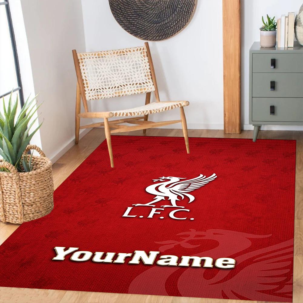 Liverpool Personalized Text Floor Mat Design for Foyer Study Room Decorate Room Dormitory Anti-slip Rug Office Home Decor