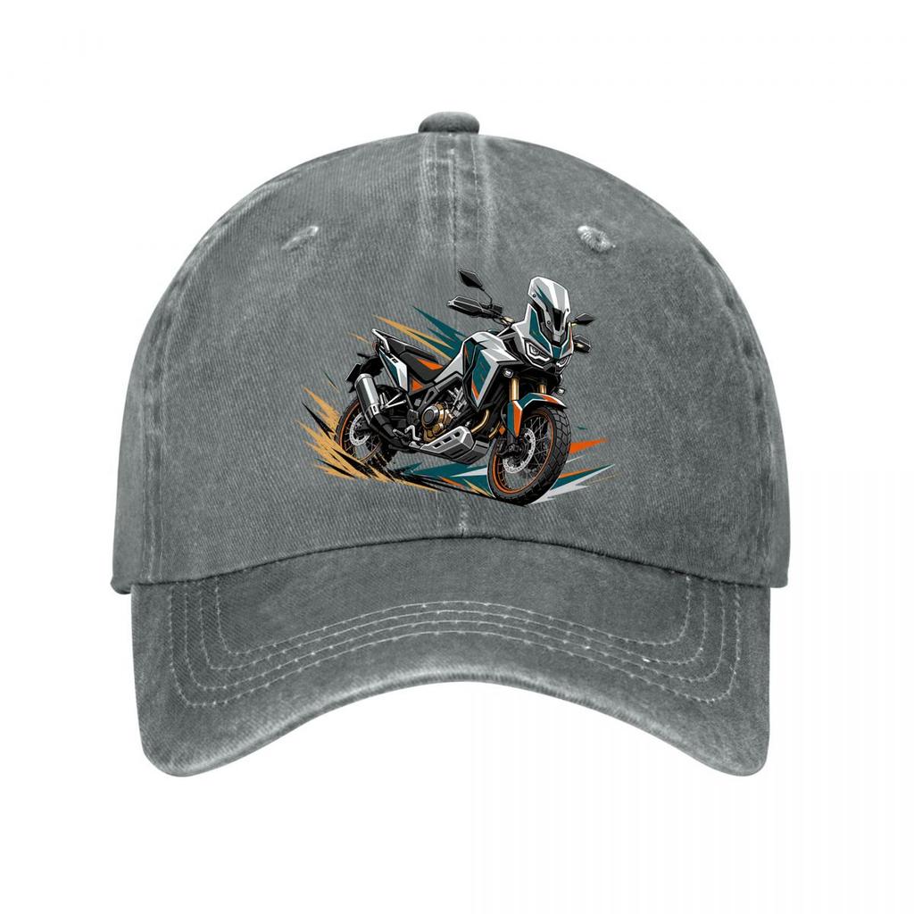 Adventure Sport Motorcycle Vector Fu  New Vintage Washed Cotton Baseball Cap Sun Hats