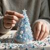 Decorative Bead Tree Assembly Dreamy Beaded Christmas DIY Kit, Handmade Holiday Craft, Multicolor Creative Craft Unique Tabletop Decor for Adults,
