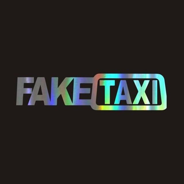 Divertente FALSO TAXI Auto Auto Adesivo FakeTaxi Decalcomania Dell'emblema Vinile Adesivo Universale Per BMW Ford Toyota VW Honda Kia Opel Kia