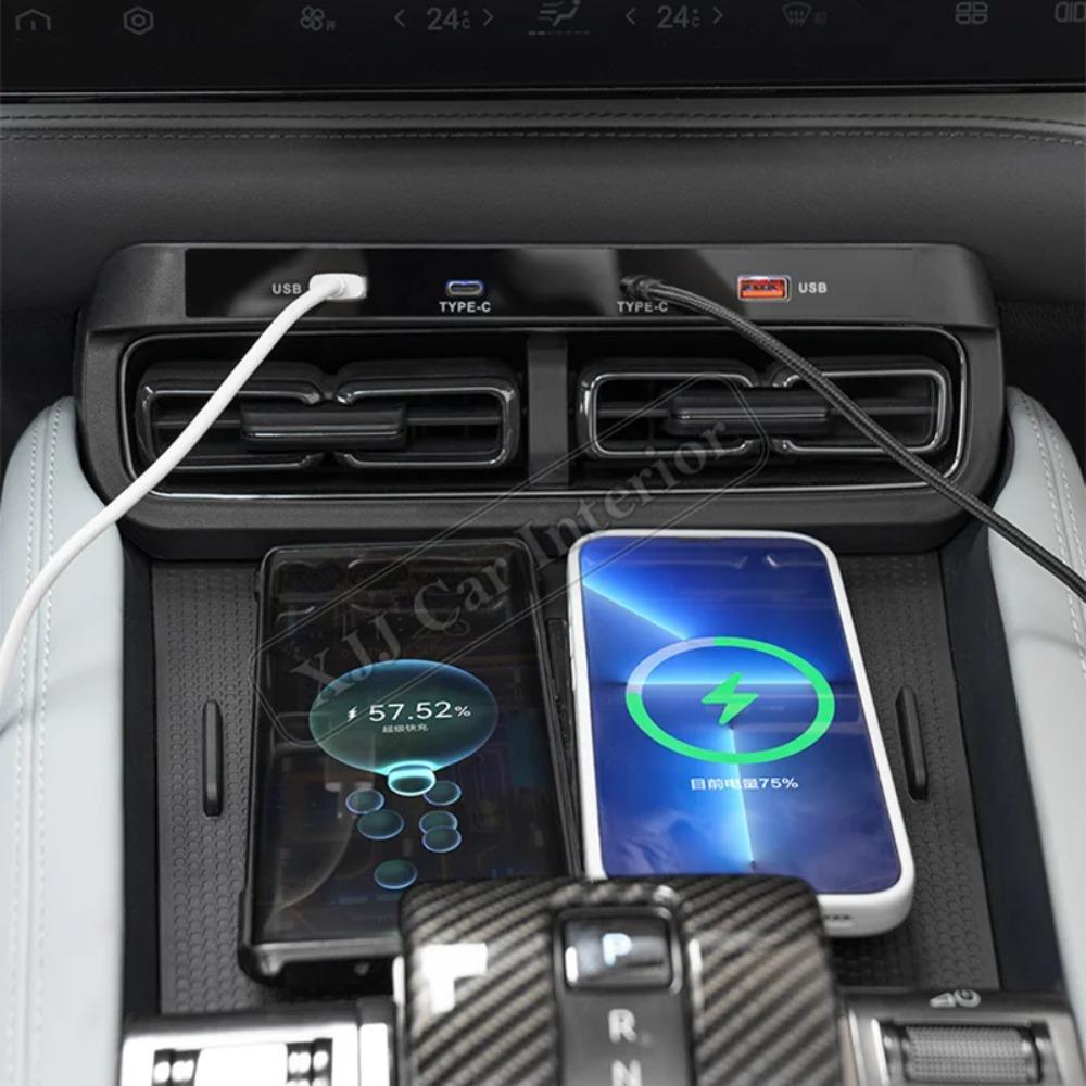 For BYD Denza B5 2023-2025 Central Console USB Type-C Fast Charger Shunt Docking Station Car Interior Accessories