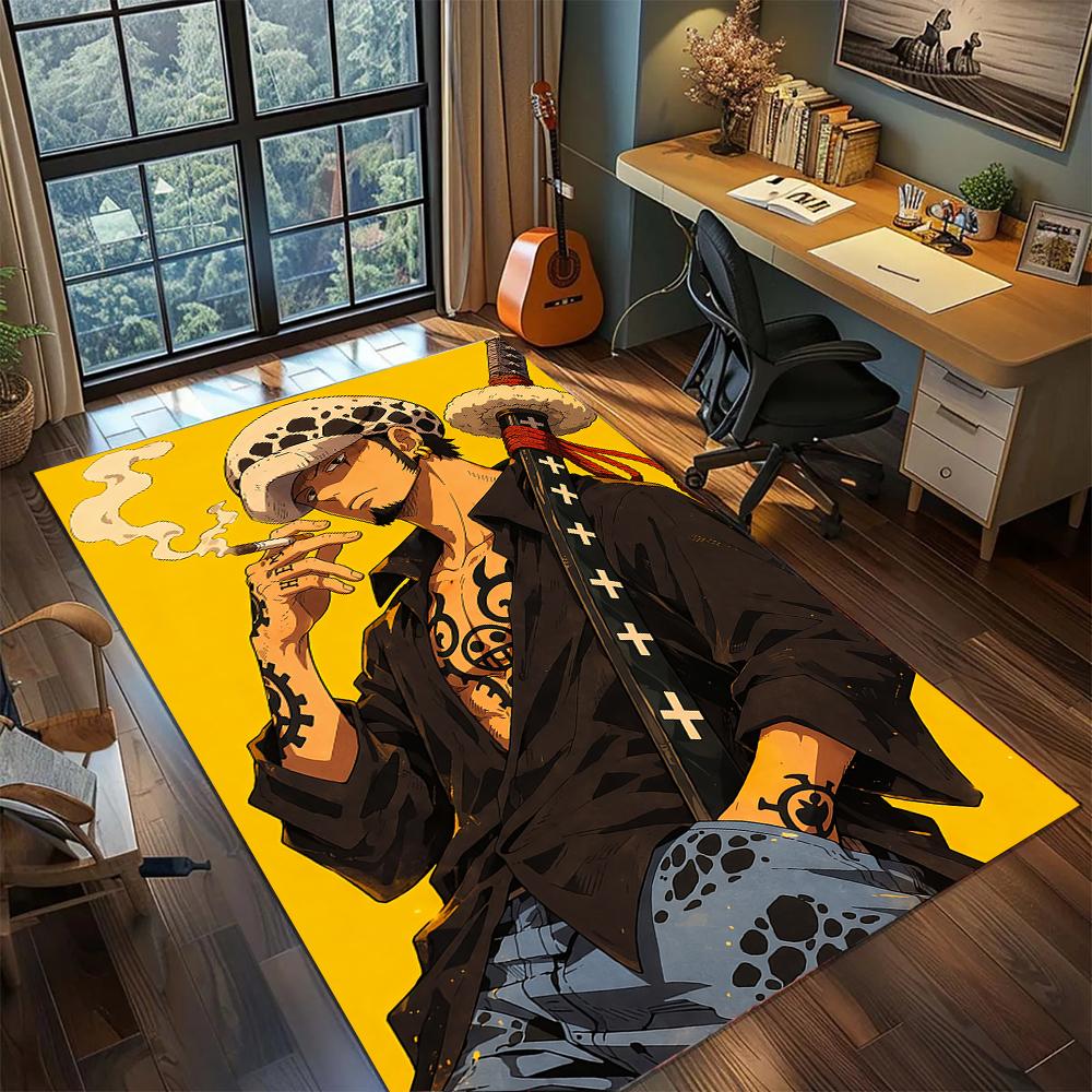 Surgeon of Death Trafalgar Law  Rug Carpet Large Area Rug Non Slip Washable Floor Mat Gamer Room Bedroom Home Decor 60x90cm