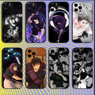Funda de Teléfono Toji Fushiguro Jujutsu Kaisen Para iPhone 16,15,14,13,12,11,Pro,X,XS,Max,XR,Plus,Mini Cubierta Blanda Negra