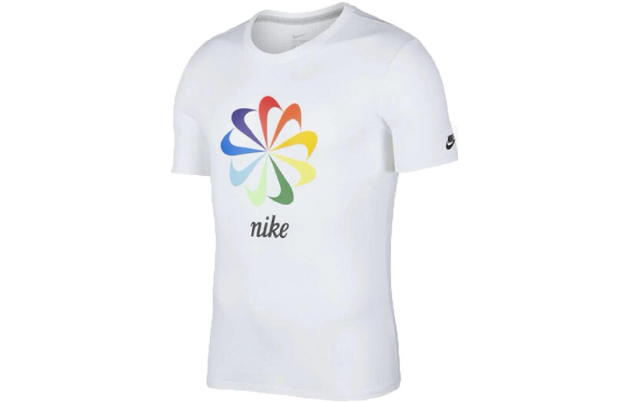 Nike T-shirts Heren Wit Ronde Hals Normale Rechte Pasvorm AQ5197-100 XL