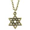 Necklace On The Neck 43cm Chain Talisman Amulet Star Of David Minimalist Jewelry Components QN074