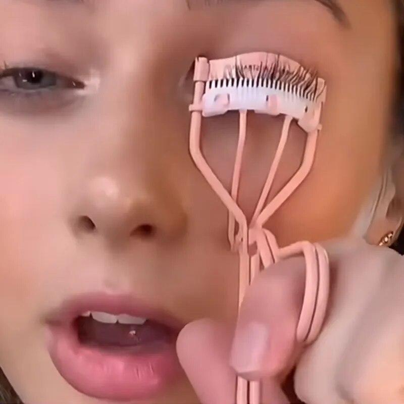 

Щипцы для завивки ресниц со встроенной расческой, отдельные щипцы для завивки ресниц, бритва для бровей из нержавеющей стали, макияж для глаз, ресниц