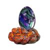 Crystal Transparent Resin Statue Dragon Egg Lava Dinosaur Egg Souvenir Resin Craft Luminous Handmade Dragon Eggs Home Decor Gift  Extra 2% Off