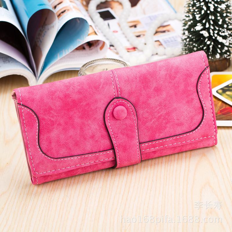 Fashionable Womens Long Wallet With Vintage Aesthetic And Soft Pu Leather Construction