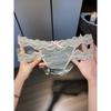 Damen Sommer Reines Süßes Netzgarn Perlen Schleife Spitze Beinring Dreieck Slip