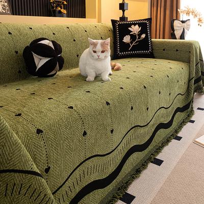 Vintage Chenille Sofa Cover Towel Universal Four Season Cushion Anti Cat Scratch Sofa Blanket Home Textile Pad