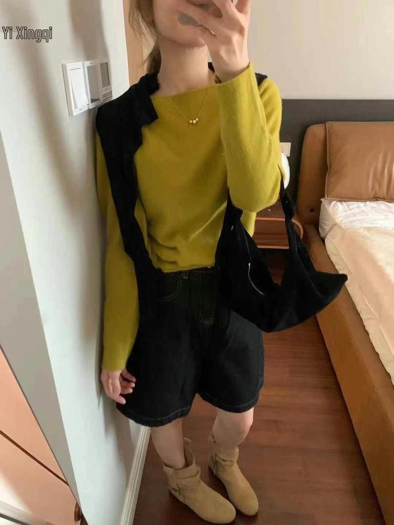 Vintage Cowhide Wrinkled Slouch Ankle Boots - Korean Style Western Cowboy Riding Boots for Women