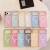 Cute Jelly Magnetic Phone Case for Apple IPhone 17 16 15 14 13 12 11 Pro Max Plus Slim Protective Cover with Contrast Colors