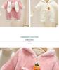 Adorable Korean-Style Velvet Hooded Baby Crawling Suit for Autumn and Winter