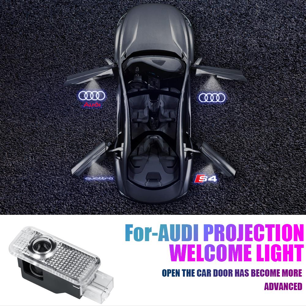 Car HD Door Welcome Lights Led Projector Lamps For 7w SLINE QUTTRO S2 S3 S4 S5 S6 S7 S8 S RS A4 B8 B6 B9 B7 A3 8P 8V 8L A6 C7w7
