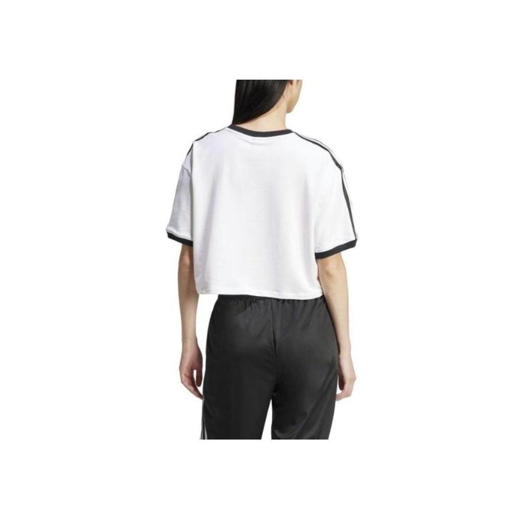 Adidas Originals Loose Fit Soft Comfort Fashion Short Sleeve T-Shirt Women White JC8150