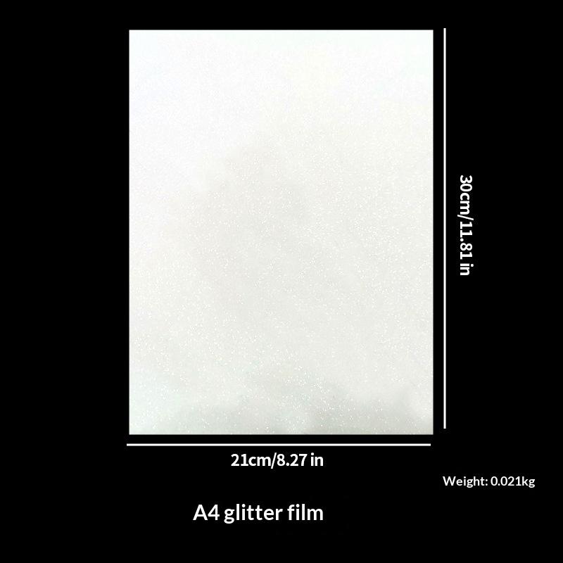 5 Pezzi Pellicola Plastificatrice Olografica A4 Impermeabile Trasparente Foglio Adesivo Autoadesivo Cuore Stelle Pellicola Plastificatrice a Freddo Trasparente