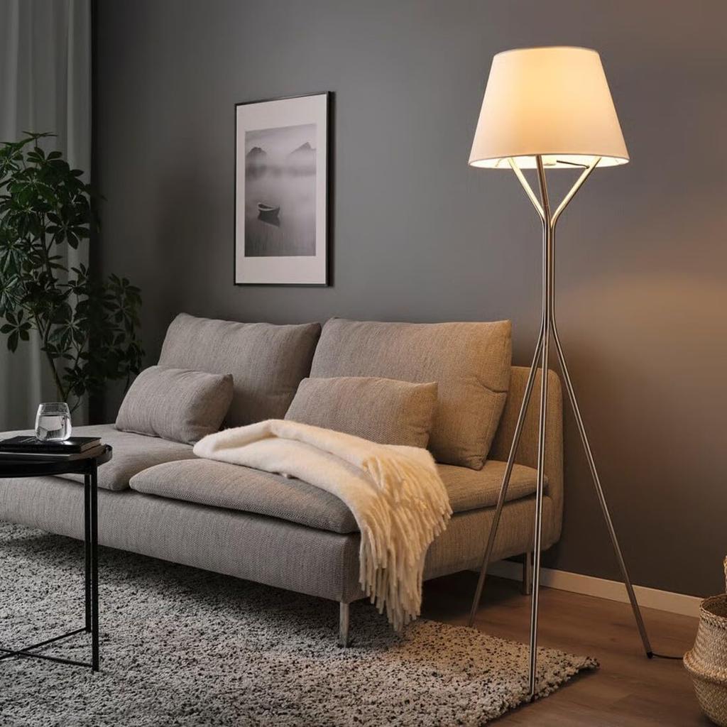 IKEA Floor Lamp, Nickel Plated, m60566694 BLANKFYR