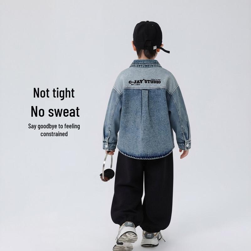 YOYO Fairy Tale Boys' Denim Long Sleeve Shirt Jacket
