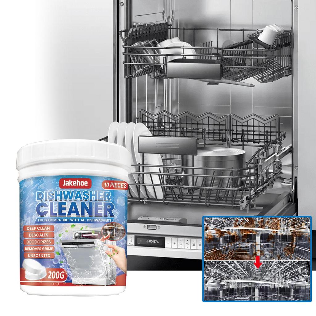 Dishwasher Cleaning Tablet 200g Special Dishwashing Block Heavy Dishwasher Cleaning Degreasing & Scale Removing Washing Tablet