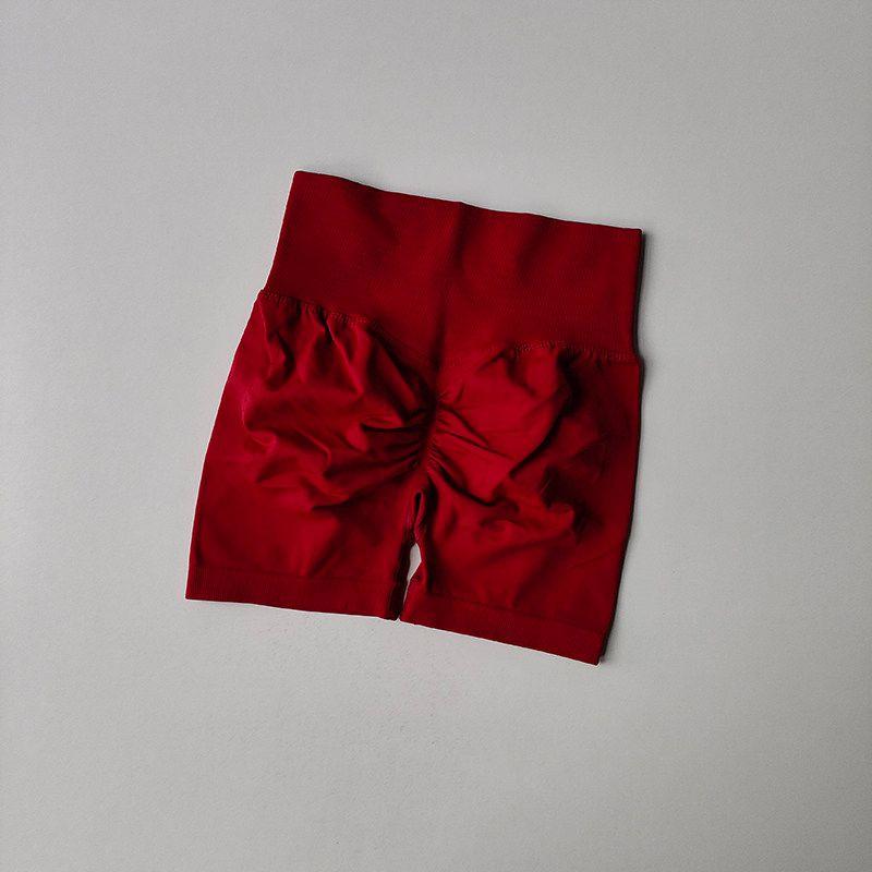 Fashion Peach Hip Lifting Sport Shorts Women's High Waist Abdominal-Shaping Slimming Running Training Hip-Showing Quick-Drying Three-Point Tights