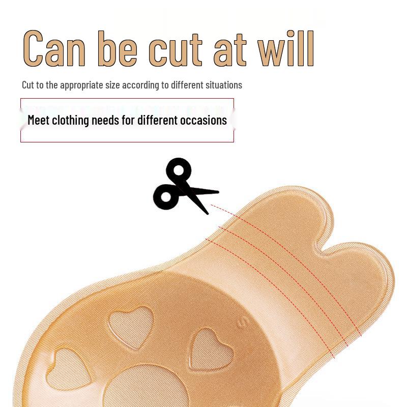 Bunny Ear Push-Up Nipple Covers: Breathable Seamless Lift & Anti-Protrusion Pasties